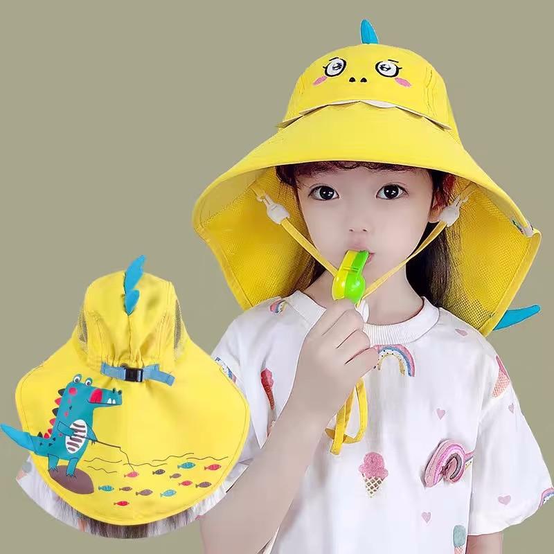 Summer Baby Bucket Hat 360° Wide Brim UV Protection Boys Girls Cap Children Panama Outdoor Beach Sun Hats Cartoon Fisherman Caps