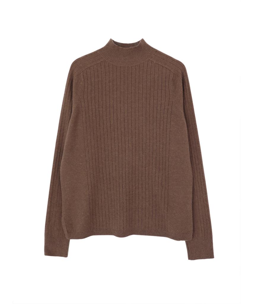 Baseukala Ribbed Half-Neck Knitwear (8Colors)