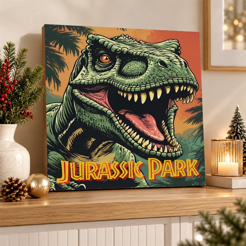 Jurassic Park Diamond Painting Kit 5D Full Drill DIY Diamond Mosaic Wall Art Home Decor
