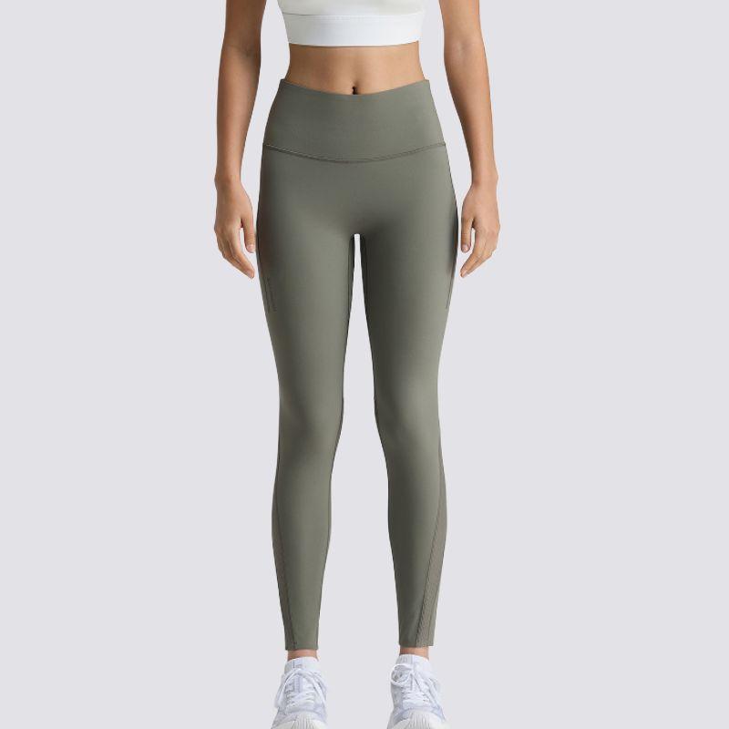 SALOMON Pl Rn Breath Tights Lw Comfortable Breathable Stretchy Fitted Yoga Pants Women Pants Gray-Green LC3082100