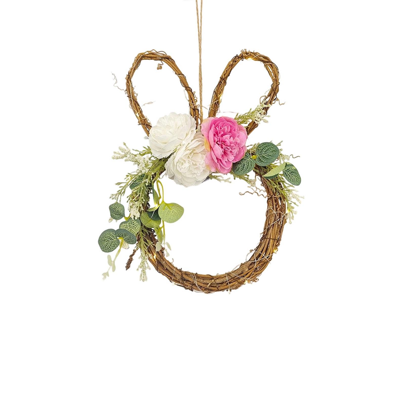 Easter Flower Wreath Simulation Flower Wreath Door Hanging Festival Door Hanging Decoration