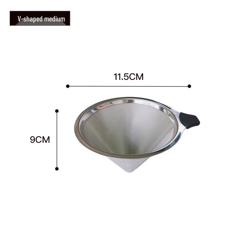 Doppellagiger Edelstahl-Pour-Over-Kaffeefilter-Trichter - Papierlos, zum Tropfen