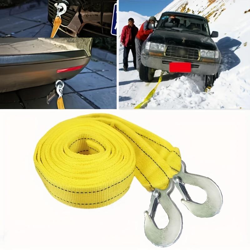 1pcHeavy-duty Towing Rope, 150-inch Durable Nylon Strap with Breaking Strength and Storage Bag - Ideal for Emergency Vehicles and Off-road Use