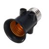 1 PCS AC100-240V 4A PBT Fireproof E27 Bulb Adapter Lamp Holder Base Socket with EU Plug White and Black Bulb Holder