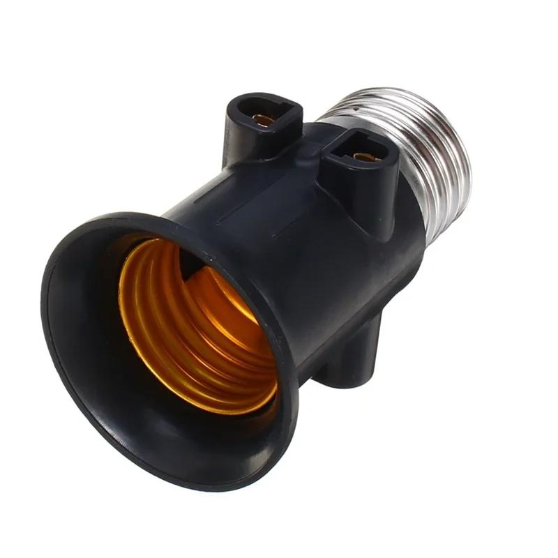 1 PCS AC100-240V 4A PBT Fireproof E27 Bulb Adapter Lamp Holder Base Socket with EU Plug White and Black Bulb Holder