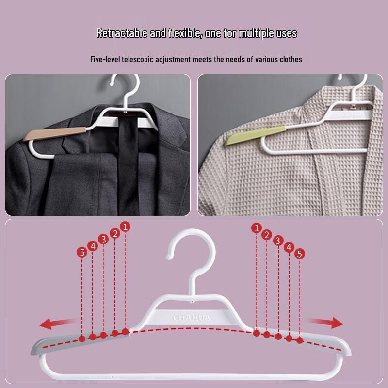 Camellia Retractable Anti-slip Clothes Hangers 8-Pack