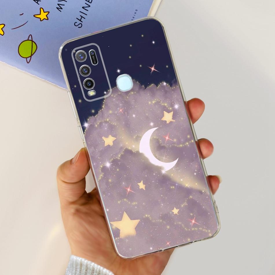 For Vivo Y30 Y30i Y50 Phone Case Vivo Y50 Y30i Y30 4G 1938 1935 Elegant Printing Soft Silicone Clear TPU Slim Cases Vivo Y30 (vivo 1938)