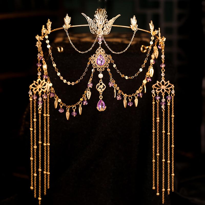 Princess Style Dunhuang Hanfu Forehead Tassel Ornament - Ancient Costume Hair Accessories