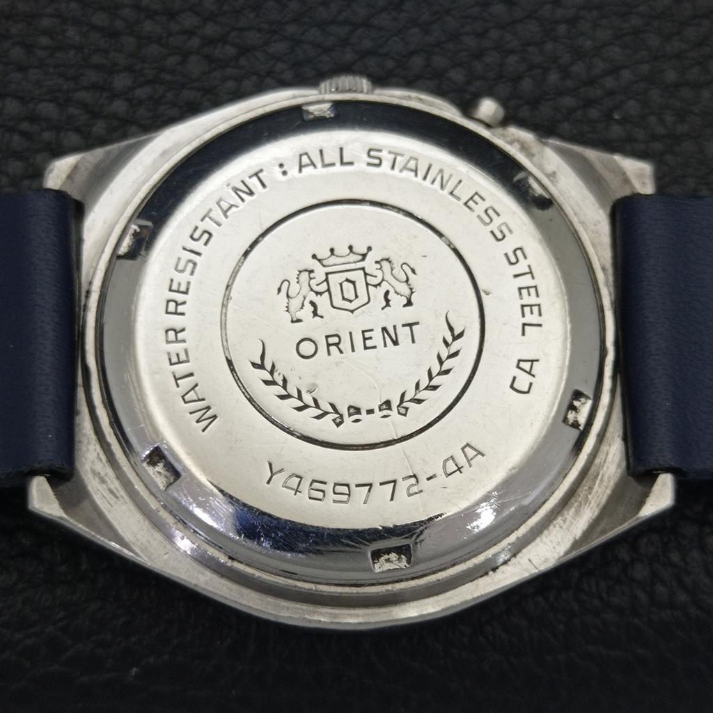 VINTAGE ORIENT AUTOMATIC 46941 JAPAN MENS BLUE COLOR DIAL WATCH a700708-5 R204-a700708