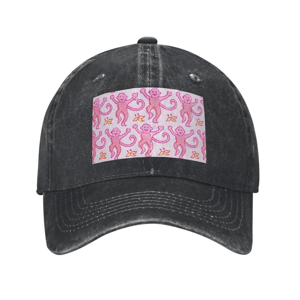 Preppy Roller Monkeys Rabbit Denim Fabric Cap Casual Baseball Caps Adjustable Hat Summer Unisex Baseball Hats