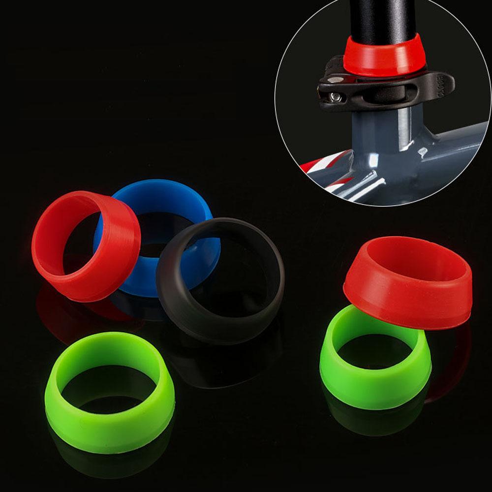 Bike Seatpost Dust Cover Weatherproof Silicone Ring Protector Anti-Rust Protective Sleeve for Bicycle Seat Clamp Post Tube Water