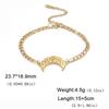 Cat Paw Charm Crescent Moon Bracelets for Women Figaro Box Chain Bracelet Celtic Knot Amulet Stainless Steel Trendy Jewelry Gift