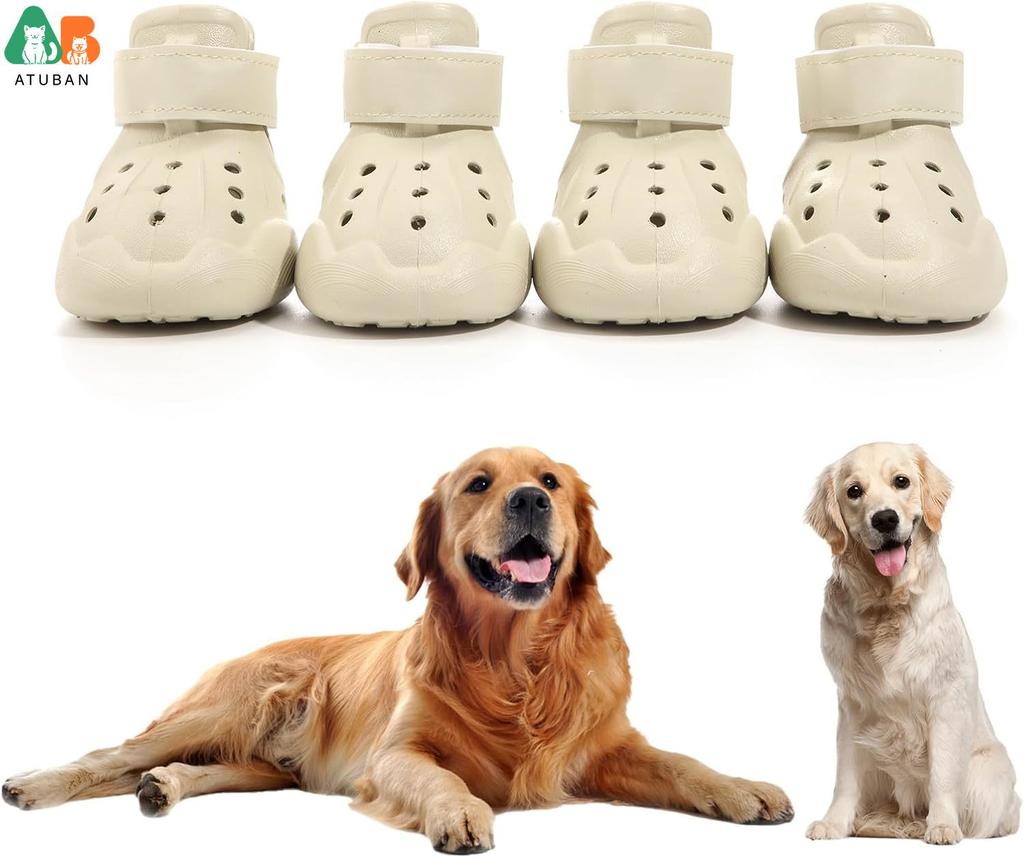 Dog Shoes for Hot Summer Pavement,Dogs Shoes,Waterproof Dog Boots & Paw Protectors,Non-Slip Dogs Rain Booties,Easy Clean Sandals