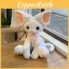 Entzückendes 40cm Devon Rex Katze Plüschtier Weiche Weiße Katze Stofftier Geschenk für Kinder