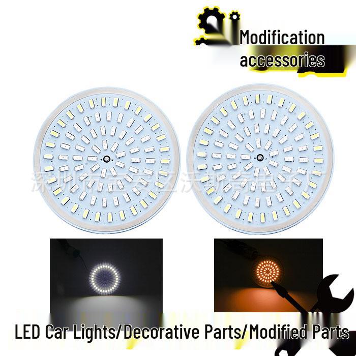 Harley Motorcycle LED Front Signal Light - White/Yellow Daytime Running & Turn Signal