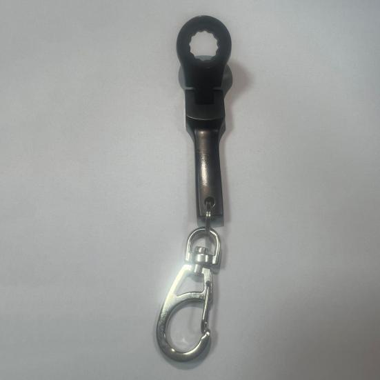 Ratchet Wrench Keychain Seamless Operation Design Metal Shaft Pocket-sized Wrench Portable Universal Tool