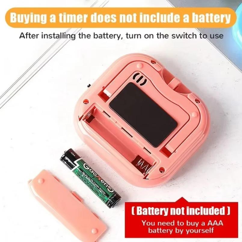 Magnetic Multi-function Electronic Timer LCD Display Manage Self-discipline Timer Baking Countdown Learning Reminder Gift