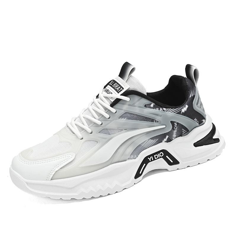 

Men s shoes spring new junior high school students running sports casual shoes men s mesh breathable thick sole 39