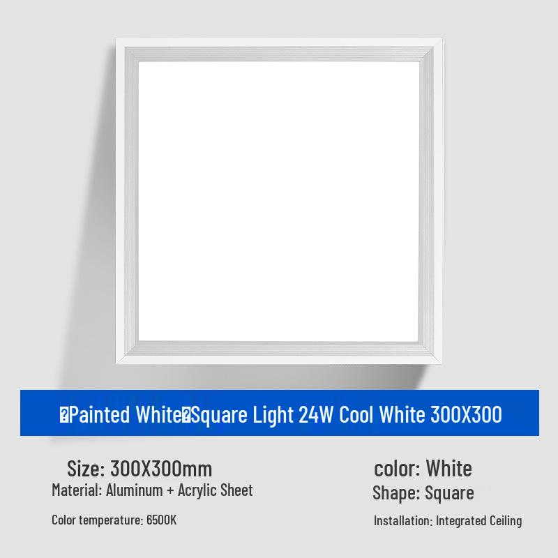 30x30 Recessed LED Ceiling Light for Kitchen, Bathroom, Shower - Aluminum Frame