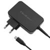 Qoltec Ładowarka GaN POWER PRO | 1xUSB-C | 100W | 5-20V | 3-5A | Laptop | Smartfon | Czarna