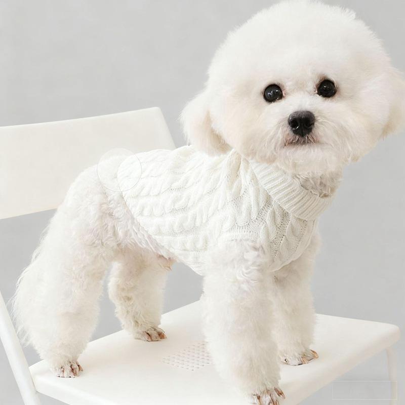 Cozy Autumn-Winter Solid Color Sweater for Small Dogs and Puppies