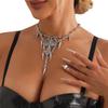 Trendy Thorns Cross Pendant Necklace - Heart Clavicle Chain, Hip Hop Club Style