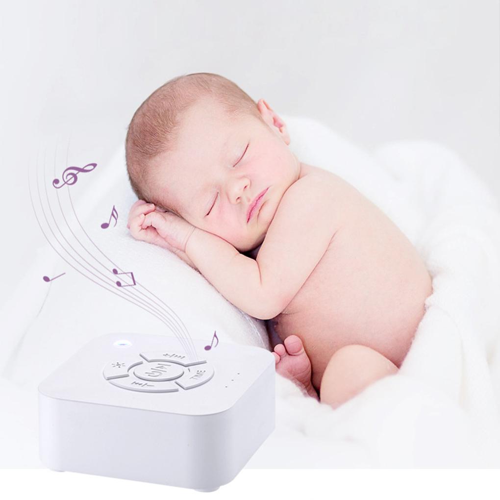 White USB Charging Sleep Sound Machine For Office Travel With Timed Shutdown Function Lightweight