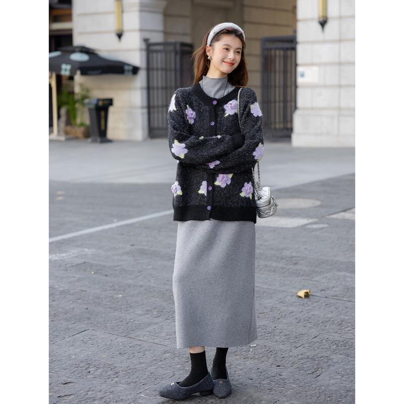Mokana Floral Embroidered Relaxed Knit Sweater