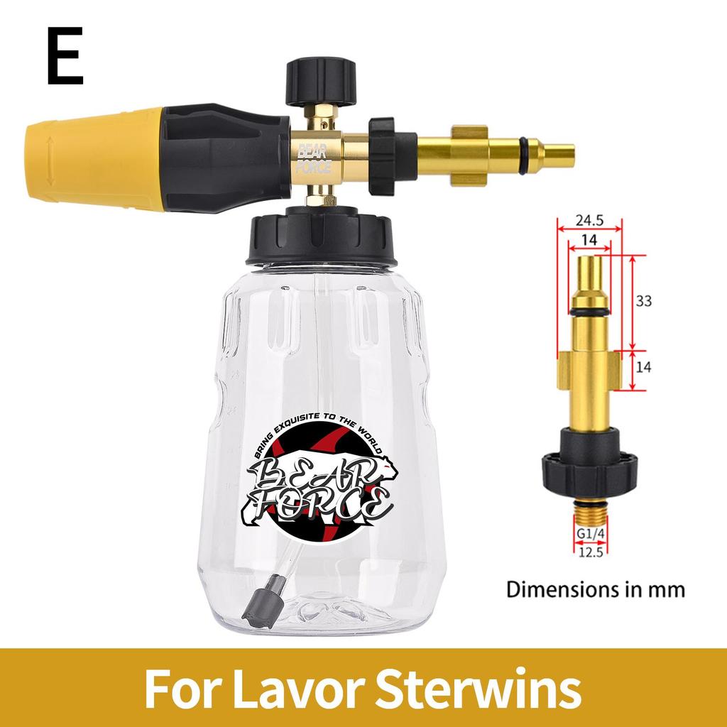 Pressure Washer Aluminum Foam Cannon Foam Generator Snow Foam Lance with 1/4” Quick Connector for Portland Husky Ryobi Greenworks