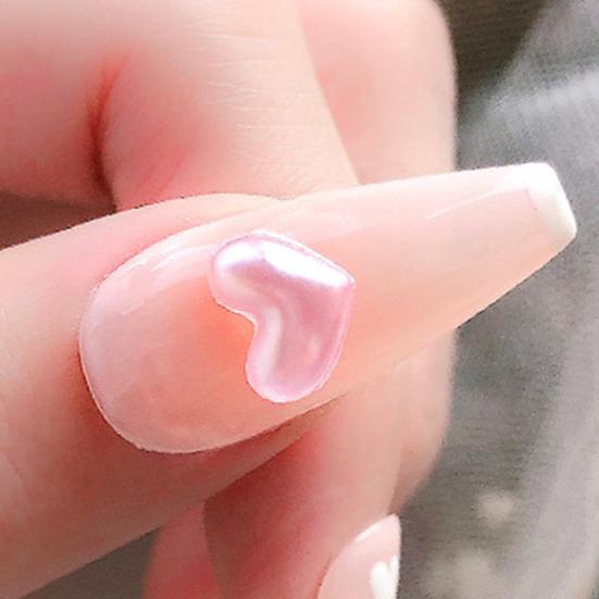 Yousheng 50Pcs Nail Ornaments Creative Shape Non-Fading Vivid Color Shiny Visual Effect 3D Love Heart Bear Style Nail Art Jewelry Charms