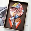 Luxus Quadratisches Tuch Für Damen Süße Blumige Imitation Seide Schals Bandanas Damen Hijab Halstuch Elegante Schals Wickeltücher