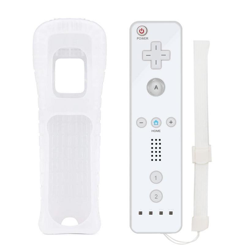 Neutral Style Wii Wireless Game Controller with Straight and Curved Handles and Built-in Accelerator