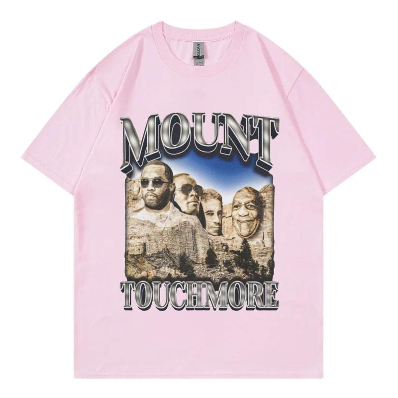 Funny P Diddy Mount Touchmore T Shirt Hip Hop Vintage Clothing Casual Short Sleeve T-shirt Men's Fashion Streetwear T-shirt