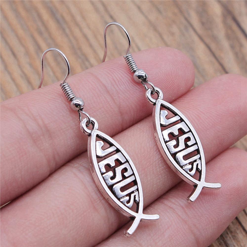 

Хрестоподібні сережки-підвіски Жіночі прикраси Випускний Тренд Речі A04-1pair-27x10mm