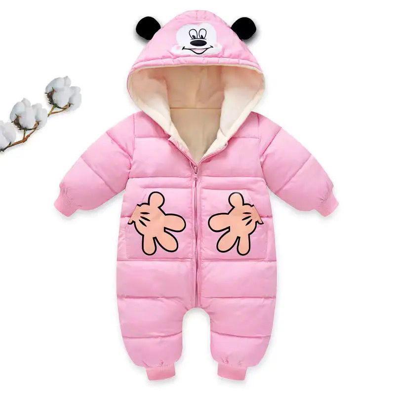 Baby Winter Kap met Cartoon en Dons Katoen Eendelig Rompertje