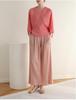 2026 Spring Miyake High-End Pleated Light Luxury Batwing Sleeve Slimming Top