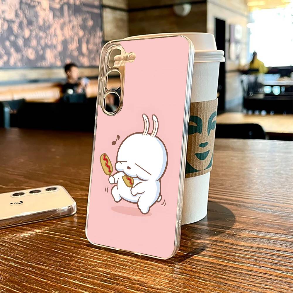 

1pc Korea Cute MashiMaro Phone Case For SamsungS25,24,21,22,23,30,Ultra,20,Plus,Fe,Lite,Note,10,9,5G Transparent Cover Samsung S22ULTRA5G