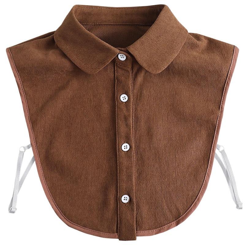 Hollow Lace Chiffon Doll Cotton Fake Collar Blouse Sweater Detachable Shirt Collar False Collar Lapel Women Top Collars Decor