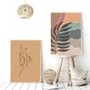 Abstract Canvas Painting Geometry Landscape Leaf Line Girl Nordic Posters and Prints Wall Art Pictures for Living Room Decoraton