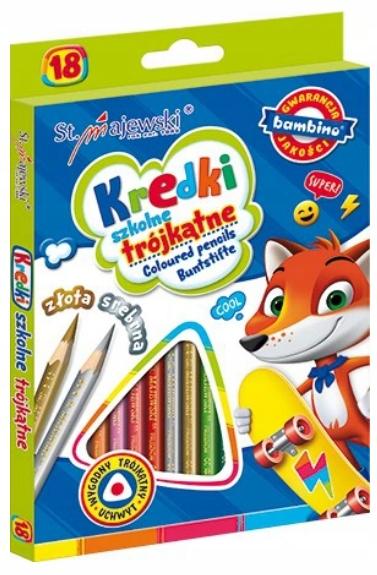 KREDKI BAMBINO OŁÓWKOWE 18KOL 18CM 2670 A'8