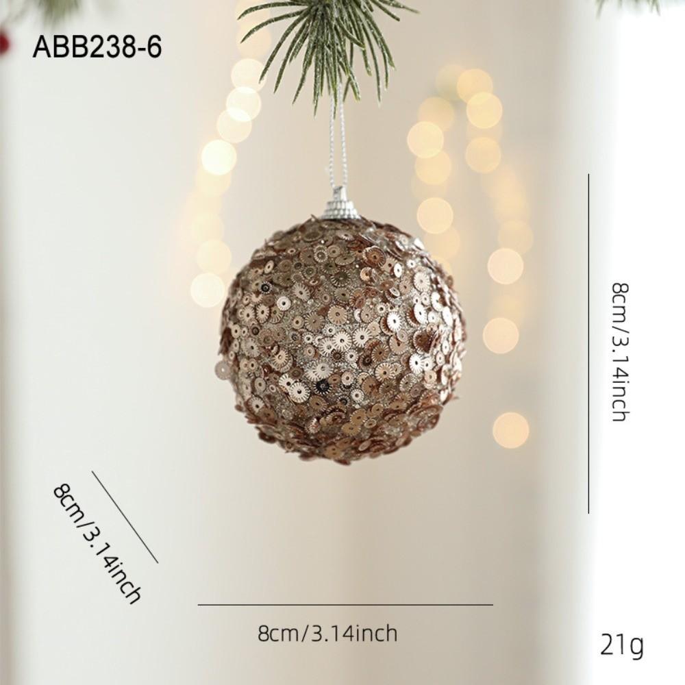 Nya Champagne Julträdskula Hängande Prydnader Glitter Skum Julgransdekorationer Julpynt Julparty