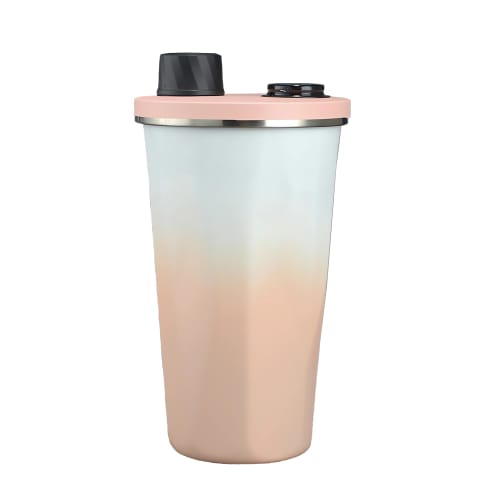 IOLOYU Tumbler with Straw and Lid, Spill-Proof, Car-Ready Insulated Mug, 600ml, Coffee Mug with Lid, Large Capacity, Straw, Stainless Steel Insulated