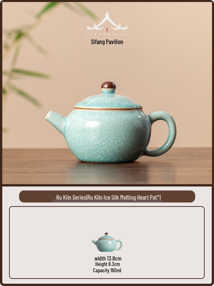 Ice Crackle Xi Shi Ceramic Teapot: Filtered Tea Set for Home Brewing - 2026 New Chinese Style 150ml-250ml