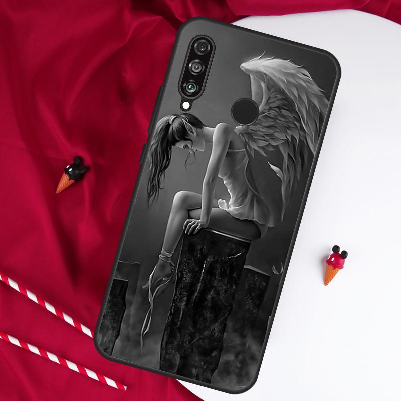Fallen Angel Wings Art For Huawei Nova 12s 11i 12i 7i 8i Y73 Y70 Y90 Y60 Y72 Y61 Y91 9 10 SE P30 Pro P40 Lite Case