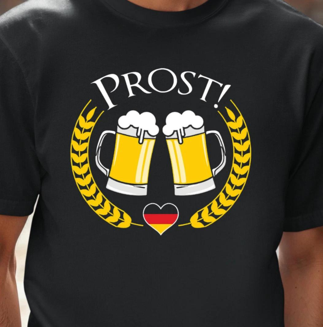 Prost! Beer Cheers T-shirt | Oktoberfest German Bavarian Festival Tee 3XL