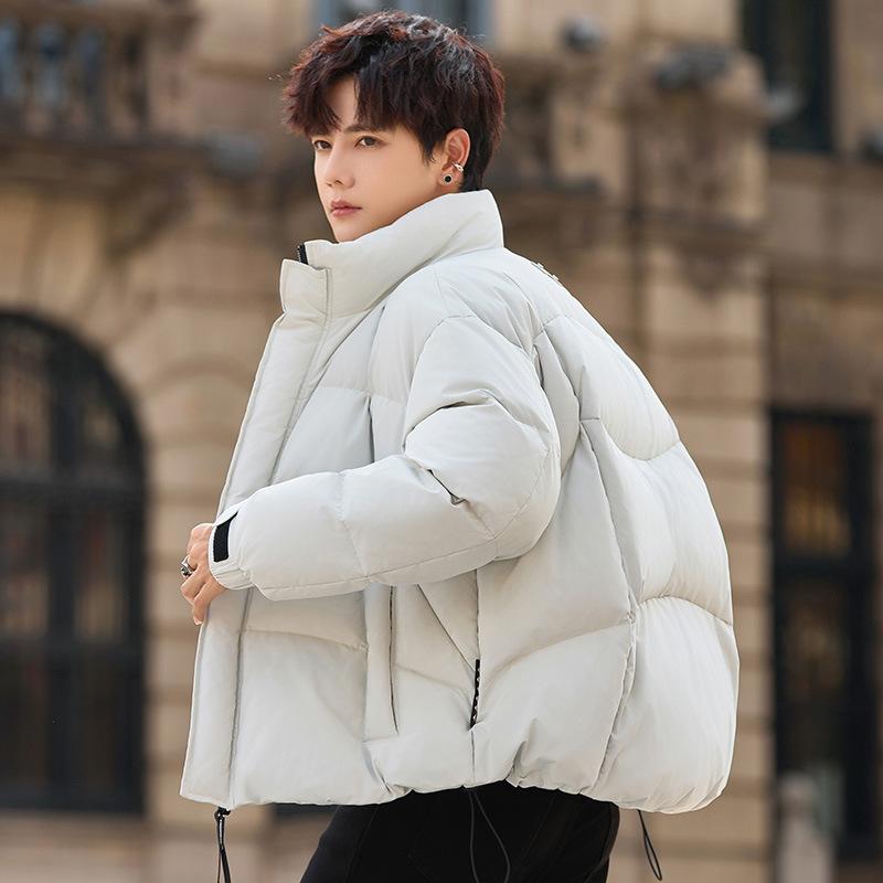 Men's Down Jacket Winter New Stand-up Collar Cold-proof Bread Jacket Light and Warm Thickened Short Jacket