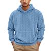 High Street Autumn and Winter New Men's Hooded Jacquard Teddy Fleece Sports and Leisure Sweater