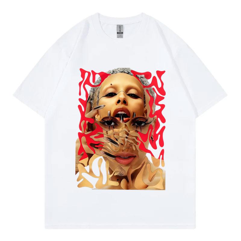 Singer Doja Cat Graphic T Shirts Men Women Clothing Fashion Aesthetic Short Sleeve Tshirt Summer Casual Loose Cotton Tshirts