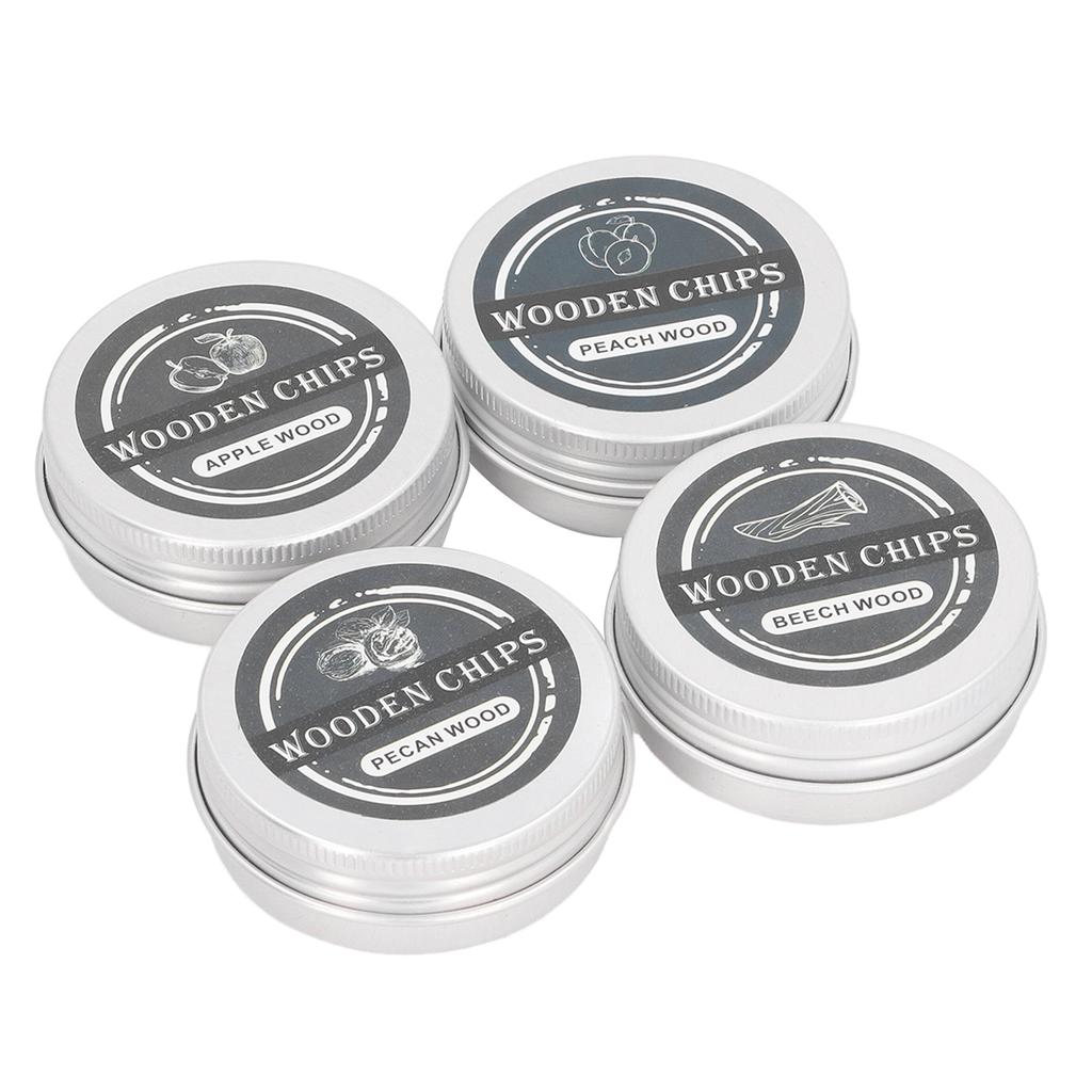 Smoking Wood Chips for Cocktail Smoker 4 Flavors Natural Wood Chips Including Walnut Oak Peach