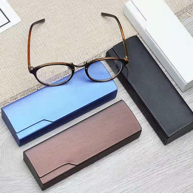 Handmade Brushed Iron Eyeglass Case for Myopia Glasses - Custom Print Available